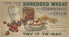 Ad: Time for Shredded Wheat with strawberries and cream. Healthful. Nourishing. Try it to-day.