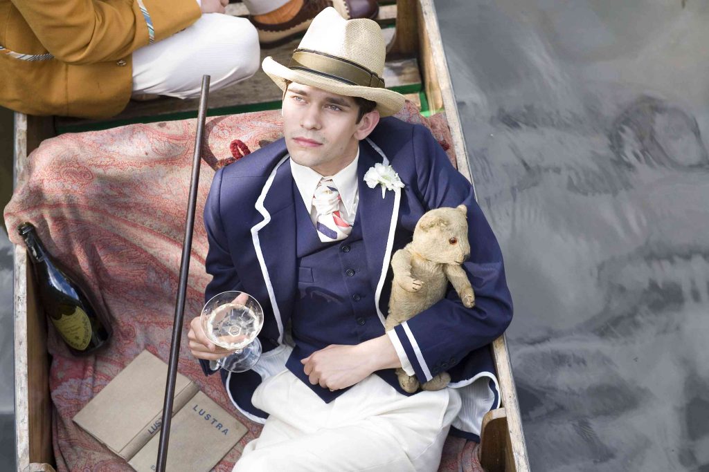Sebastian with his teddy bear and his impeccable fashion sense, as portrayed in the 2008 film.