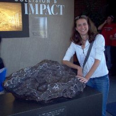 Image is me leaning on the nickel-iron meteorite in the visitor's center at Meteor Crater.