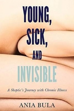 Image shows the cover of Young, Sick, and Invisible, which is a close crop of an unclothed person folded in a fetal position.