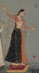 Northern Indian depiciton of a lady with a yo-yo