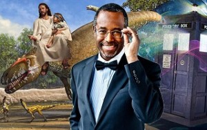 Ben-Carson-and-evolution-with-TARDIS-and-Jesus-riding-dinosaur