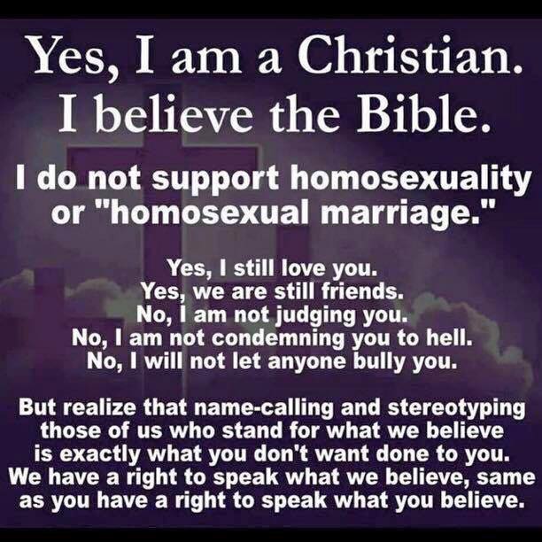 I don't "support" you, but don't you dare call me a name like "homophobe"