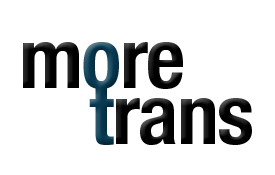 The logo for the More Trans subseries of Gender Analysis. The text "More Trans" is arranged to reflect both the feminine Venus symbol as well as suggesting the shape of a key.